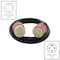 Ac Works SOOW Extension Cord, 12 AWG, Indoor/Outdoor, 12/4, 1 Outlets, L16-20R, Black, Rubber, L16-20P L1620PR-025 - alternate 4